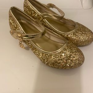 Kids glitter gold sparkle shoes